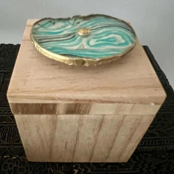 NEW (2) Ashland Coastal Prep Wood Lottoral Chic Containers - Picture 6 of 9